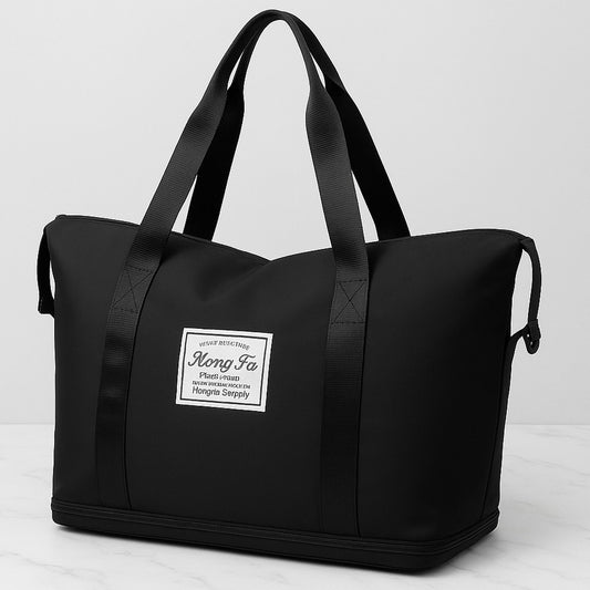 Жіноча дорожня сумка-трансформер 55х42х21см, XL-1029, Чорна / Складна сумка для подорожей