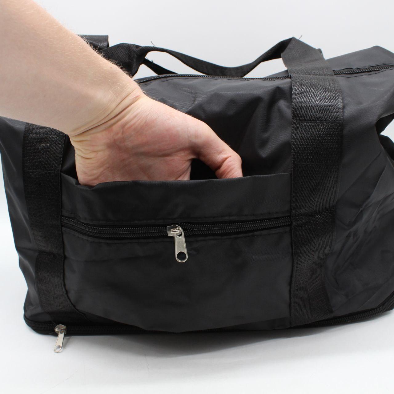 Жіноча дорожня сумка-трансформер 55х42х21см, XL-1029, Чорна / Складна сумка для подорожей