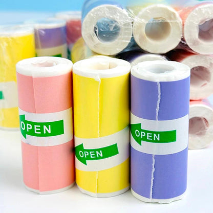 Самоклеючий термопапір для міні-принтера 57x25мм, 3 кольори / Набір кольорового паперу для термопринтера