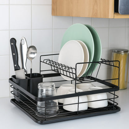 Настільна сушарка для посуду двоярусна (43х31,5х21,5см) / Стійка для сушіння посуду / Органайзер для посуду