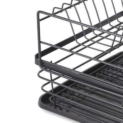 Настільна сушарка для посуду двоярусна (43х31,5х21,5см) / Стійка для сушіння посуду / Органайзер для посуду