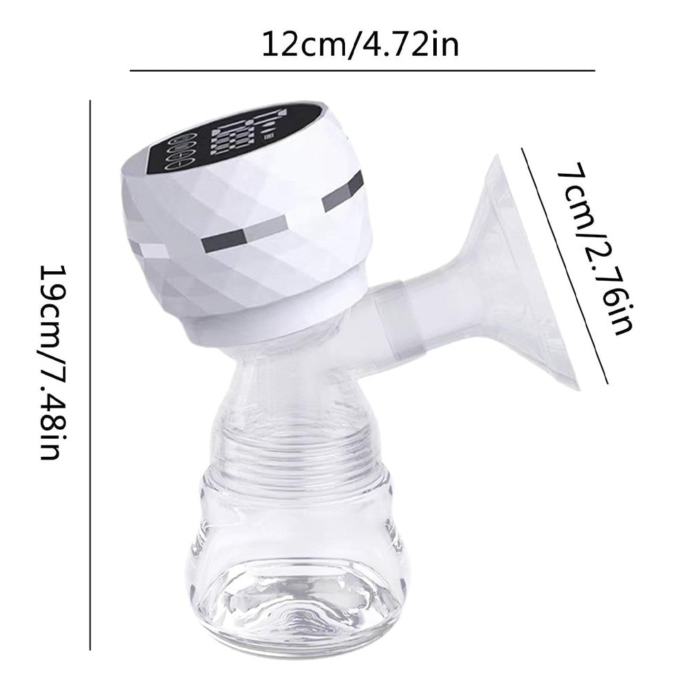 Електричний молоковідсмоктувач з LED-дисплеєм, 180мл, USB, Білий / Бездротовий зціджувач для грудного молока