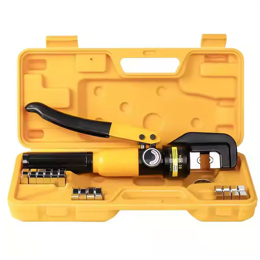 Гідравлічні прес-кліщі для опресування наконечників і гільз 4-70 м2, Жовтий / Гідравлічний обтискний інструмент / Ручні прес кліщі