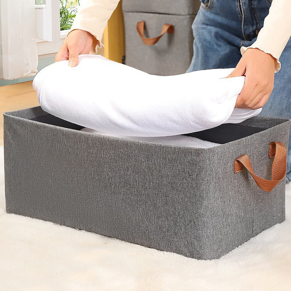 Коробка-органайзер для зберігання речей 23л, 50х30х20см, Сірий / Органайзер для речей у шафу / Кошик для одягу