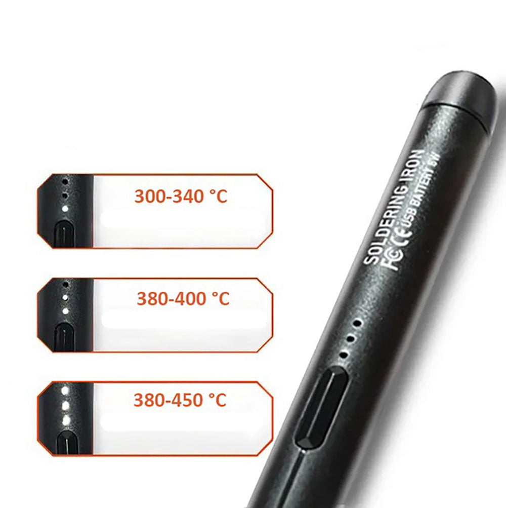 Паяльник з регулюванням температури 10Вт, USB, 300-450°C, / Портативний паяльник / USB паяльник