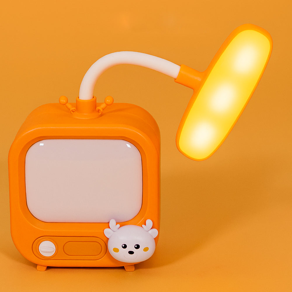 Настільна світлодіодна лампа від USB, AB-TD61, Помаранчевий / Лампа нічник у вигляді телевізора / Лампа нічник