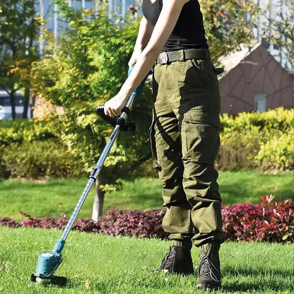 Акумуляторна газонокосарка на колесах + 2АКБ 48V / Садовий триммер / Акумуляторний триммер для трави