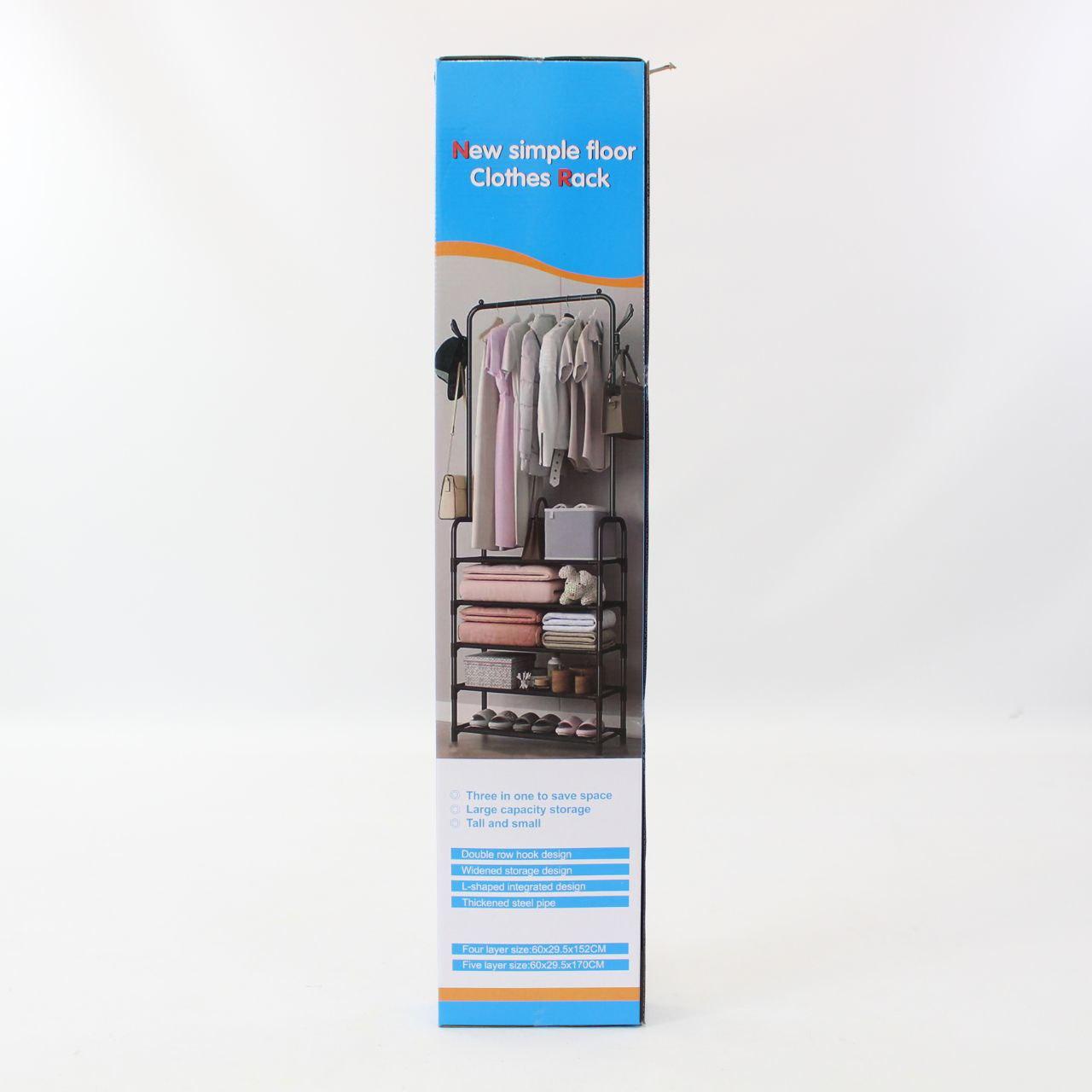 Підлогова вішалка для одягу 178х60х26см, Clothes Rack Up, Чорний / Стійка-вішалка в передпокій / Стійка для одягу