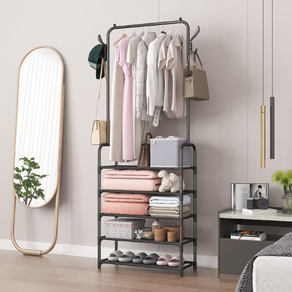 Підлогова вішалка для одягу 178х60х26см, Clothes Rack Up, Чорний / Стійка-вішалка в передпокій / Стійка для одягу