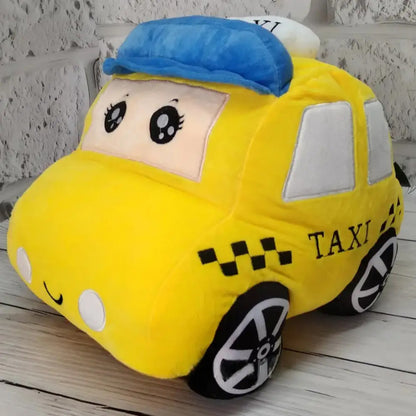 Плед-іграшка Автомобіль таксі, FA63, Жовтий / Плюшева іграшка плед / М'яка іграшка з пледом
