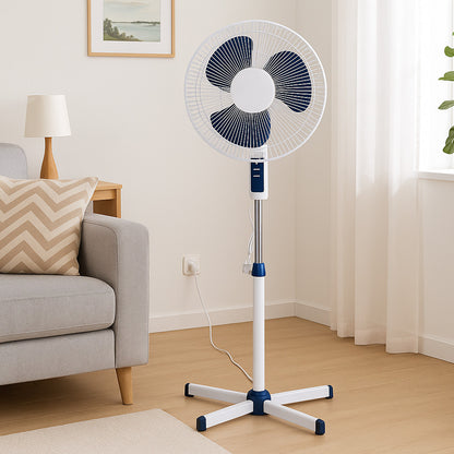 Вентилятор підлоговий 40Вт, 3 швидкості, Білий / Побутовий вентилятор / Вентилятор для дому / Кімнатний вентилятор