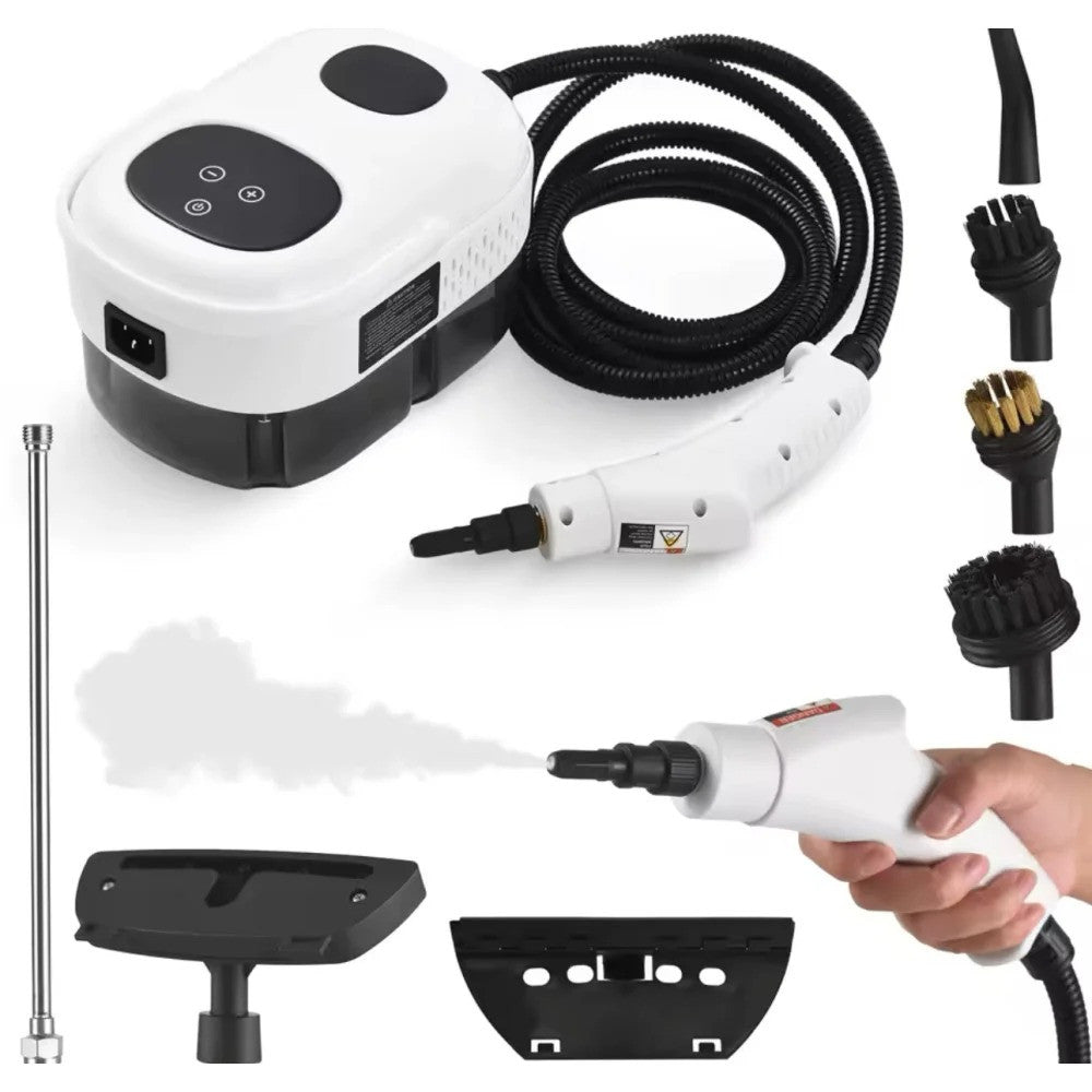 Багатофункціональний пароочисник + 7 насадок, 1,2л, 2500Вт / Ручний пароочисник для прибирання