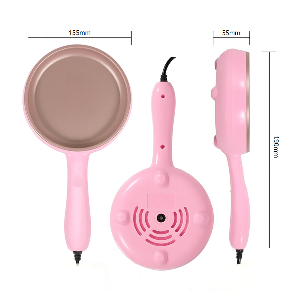 Міні-сковорода електрична рожева з антипригарним покриттям 350 Вт 33393 / Електросковорода / Сковорода електрична