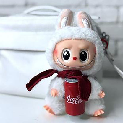 М'яка іграшка-брелок Labubu "Coca-Cola", 17см, Сюрприз / Плюшева фігурка Лабубу / Іграшка сюрприз Labubu