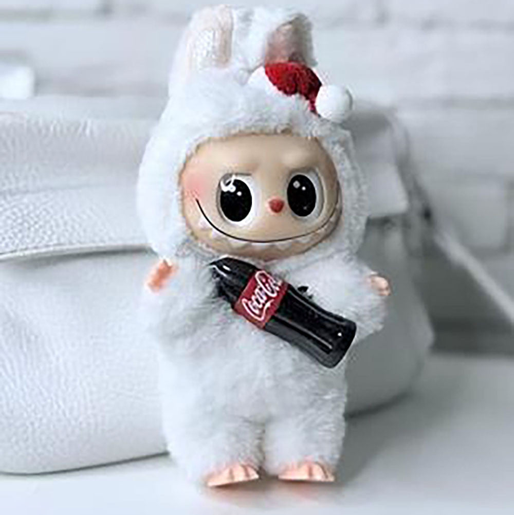 М'яка іграшка-брелок Labubu "Coca-Cola", 17см, Сюрприз / Плюшева фігурка Лабубу / Іграшка сюрприз Labubu