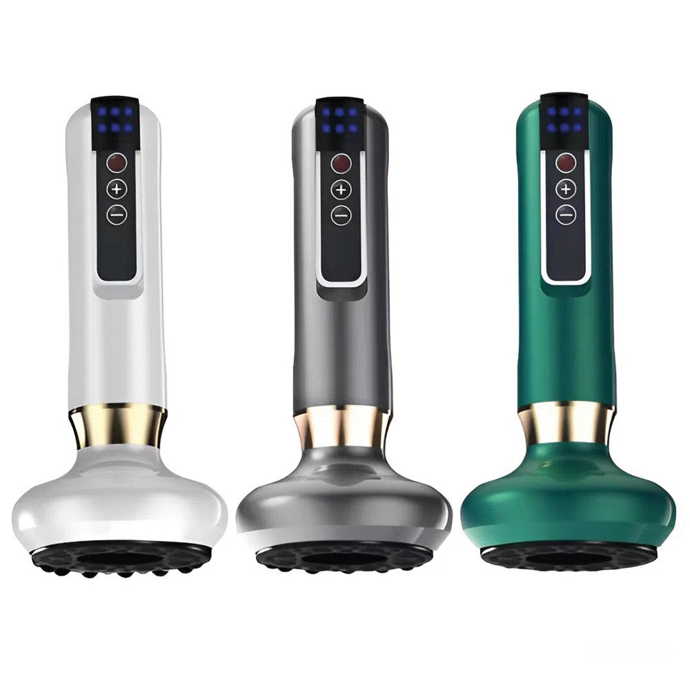 Вакуумний масажер акумуляторний, 6 режимів, Зелений / Ручний масажер для тіла від целюліту