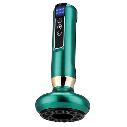 Вакуумний масажер акумуляторний, 6 режимів, Зелений / Ручний масажер для тіла від целюліту