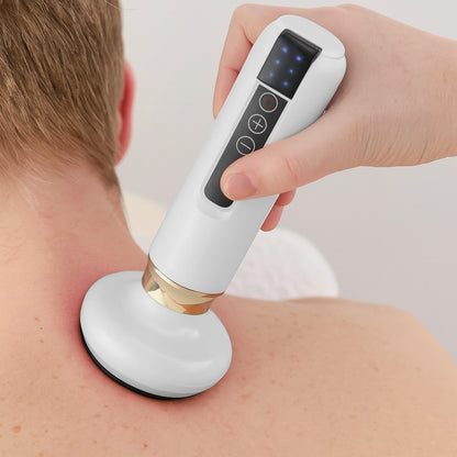 Вакуумний масажер акумуляторний, 6 режимів, Білий / Ручний масажер для тіла від целюліту