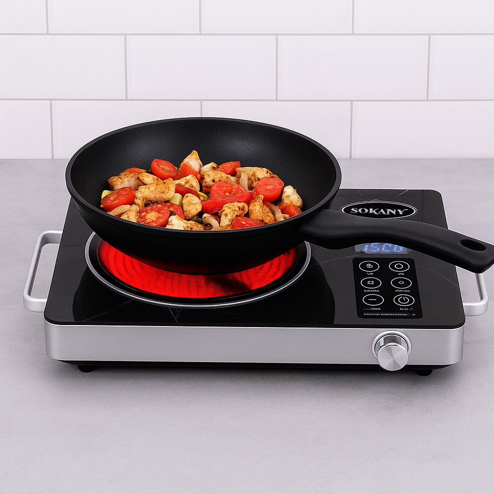 Інфрачервона плита настільна 3500Вт SK-07073 / Сенсорна плита / Одноконфоркова електроплита