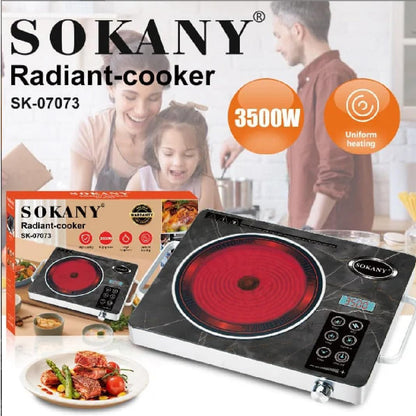 Інфрачервона плита настільна 3500Вт SK-07073 / Сенсорна плита / Одноконфоркова електроплита