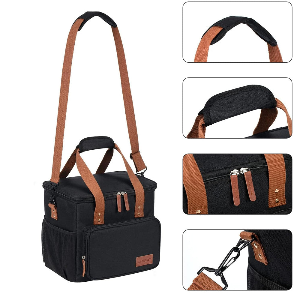 Термосумка для пікніка DF-02 Чорна / Сумка холодильник / Холодильник сумка / Туристична термосумка