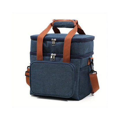 Термосумка для пікніка DF-02, Синя / Сумка холодильник / Холодильник сумка / Туристична термосумка