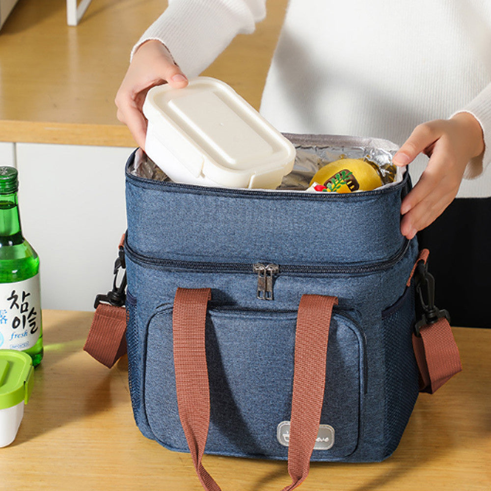 Термосумка для пікніка DF-02, Синя / Сумка холодильник / Холодильник сумка / Туристична термосумка