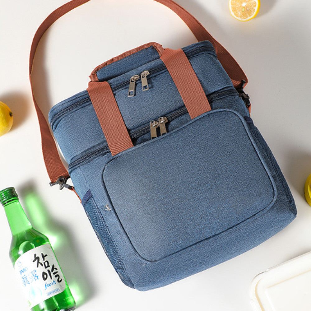 Термосумка для пікніка DF-02, Синя / Сумка холодильник / Холодильник сумка / Туристична термосумка