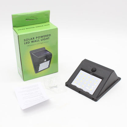 Вуличний LED світильник із сонячною панеллю, 20LED / Настінний фасадний світильник-ліхтар