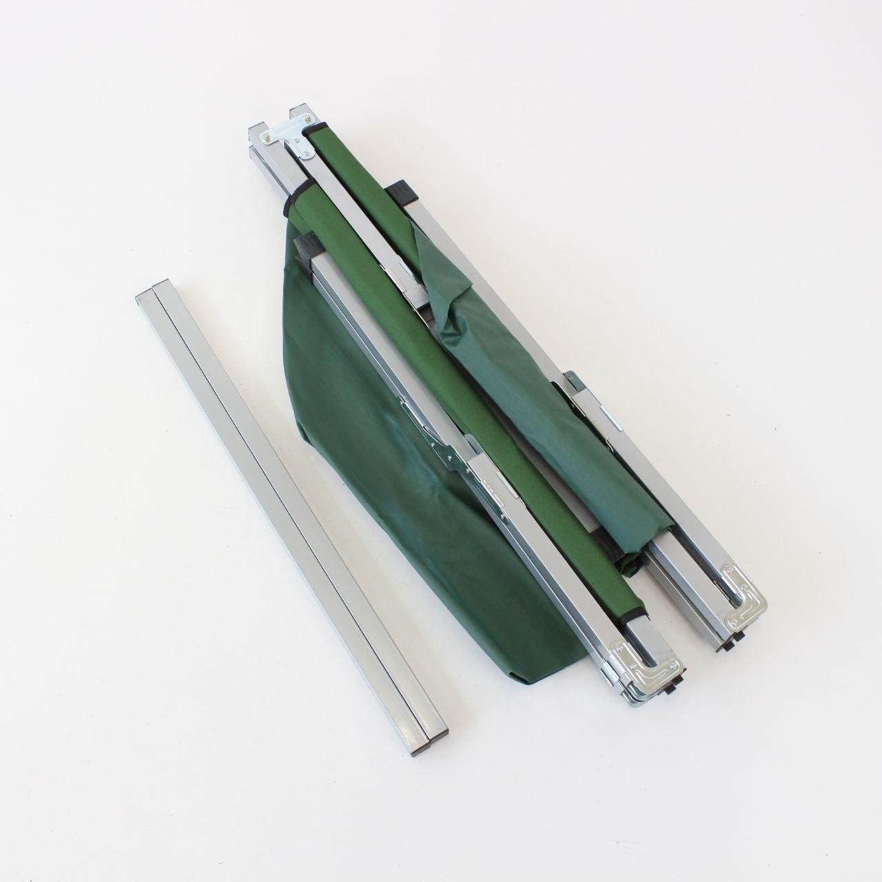 Розкладушка для кемпінгу до 120 кг, 189х60х45см, Зелене / Туристичне ліжко-розкладачка