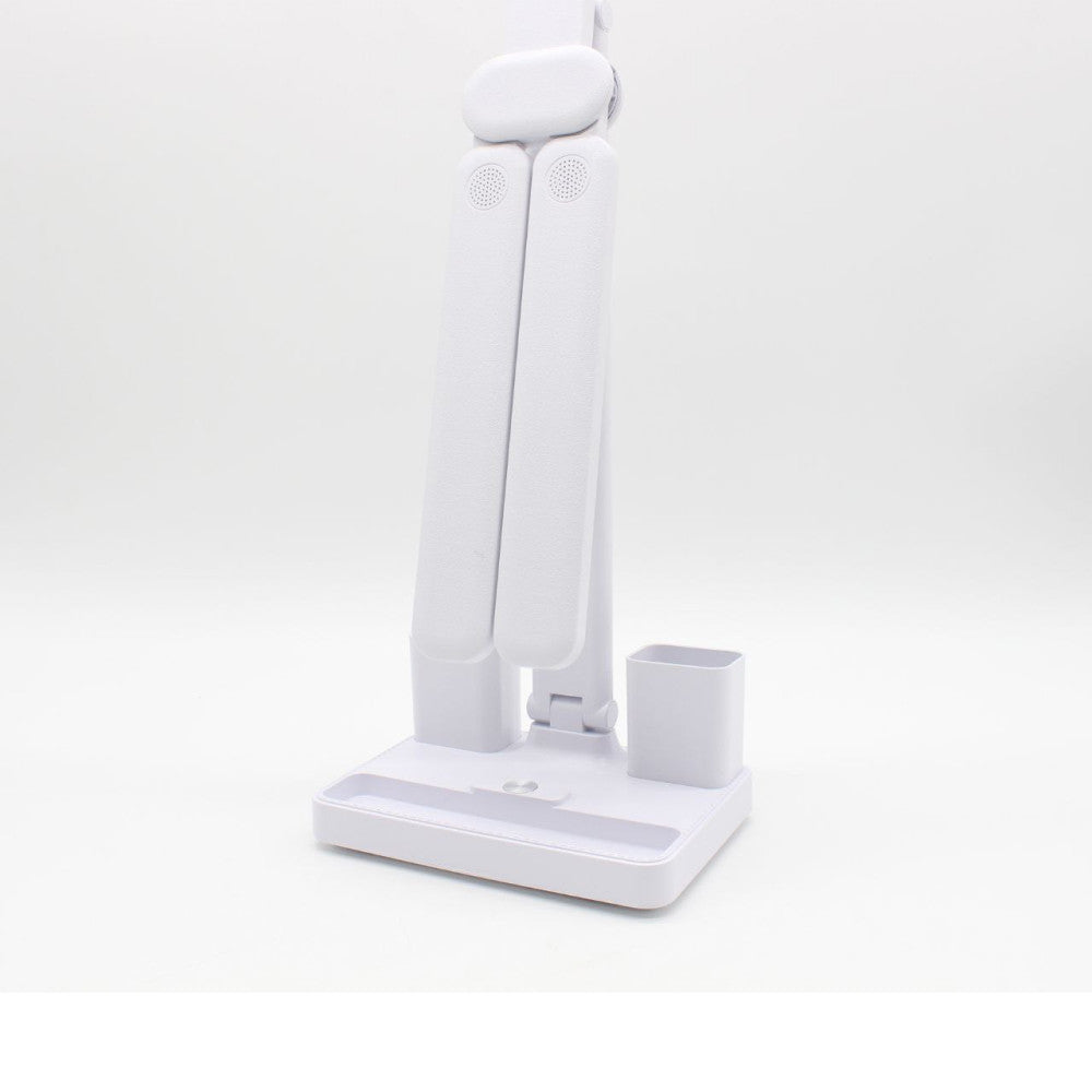 Настільна лампа з двома плафонами, 7Вт, від USB / Світлодіодна акумуляторна лампа з термометром та годинником