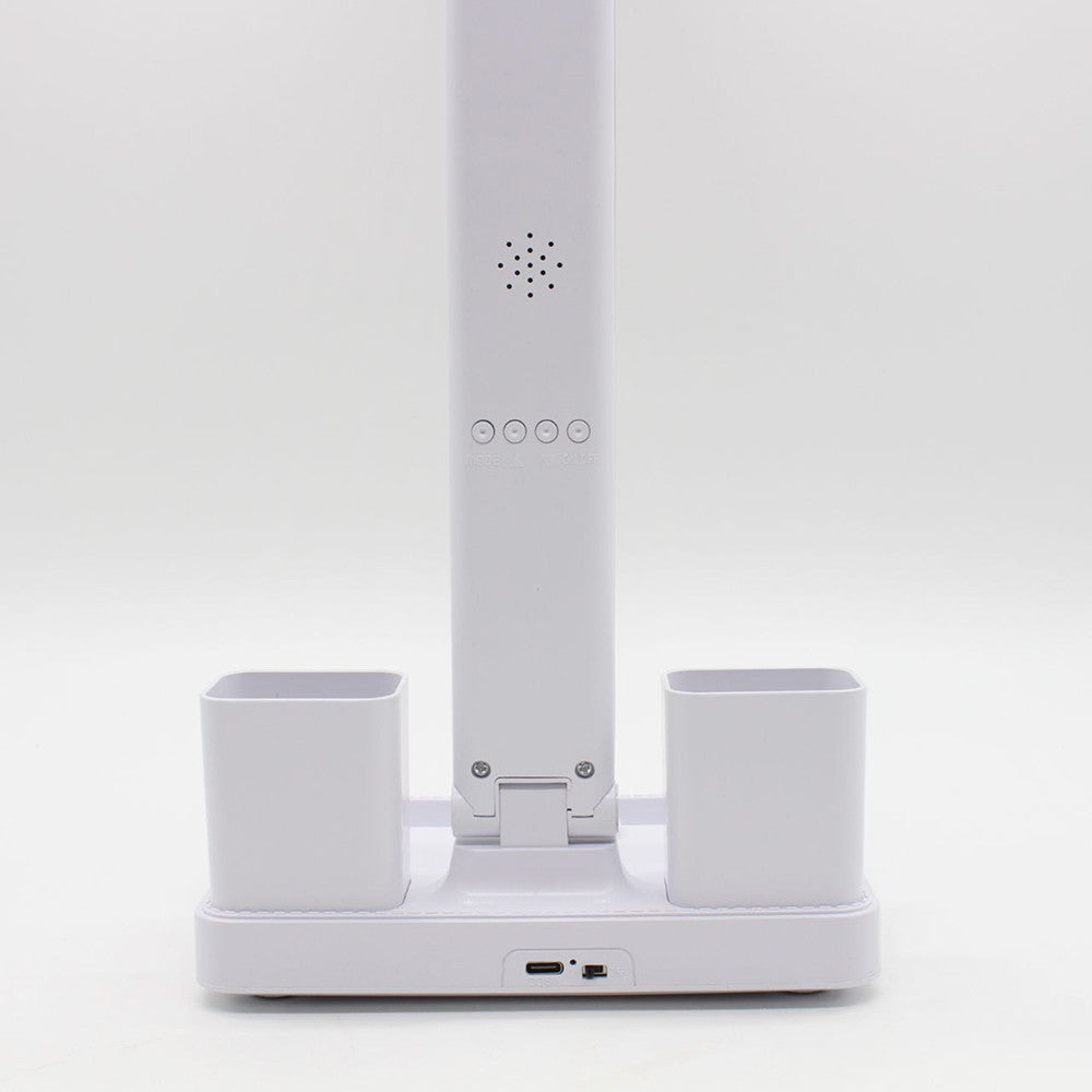 Настільна лампа з двома плафонами, 7Вт, від USB / Світлодіодна акумуляторна лампа з термометром та годинником