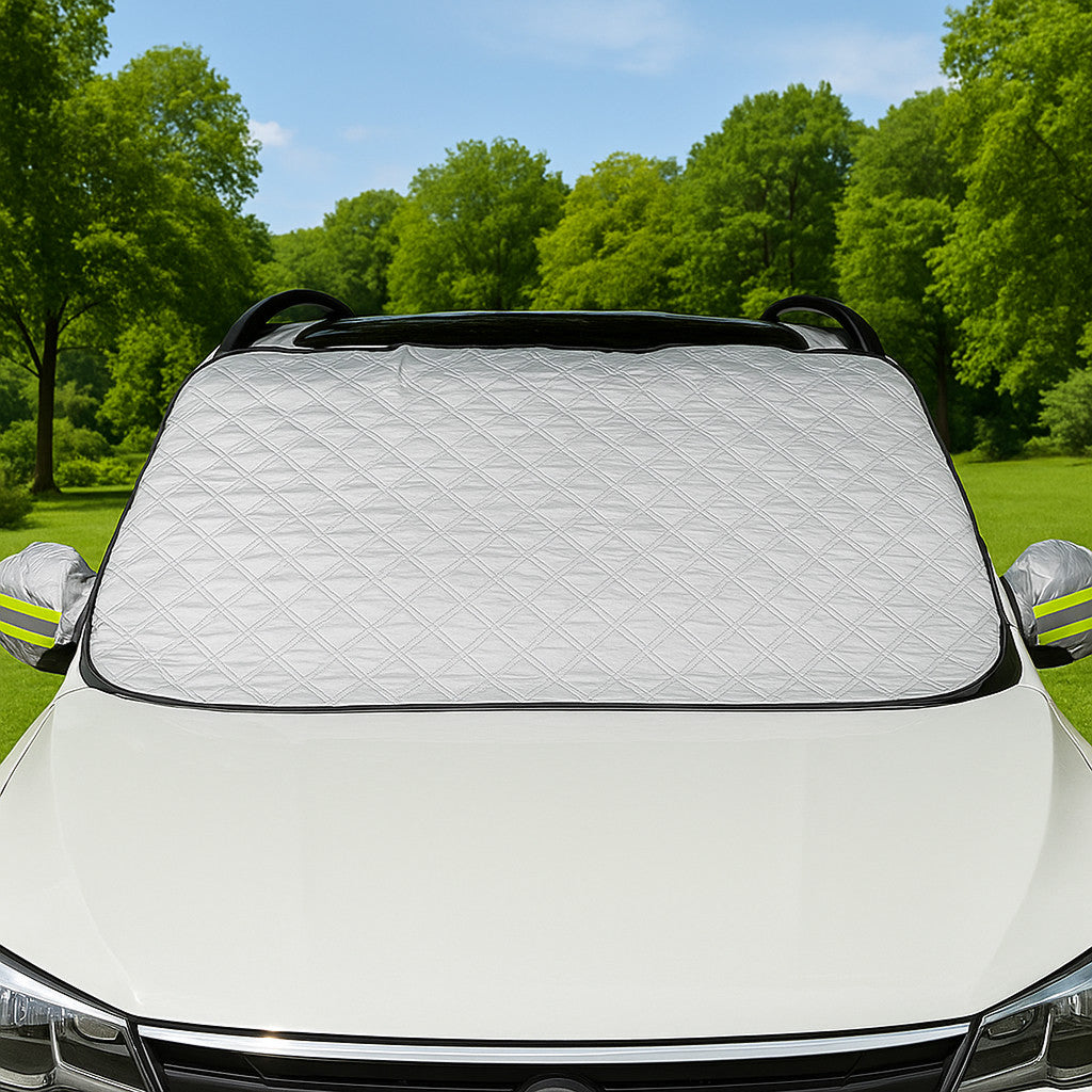 Сонцезахисна накидка на лобове скло авто, 150х110см / Захисний чохол для лобового скла автомобіля
