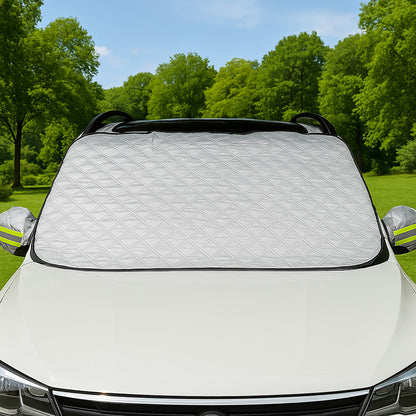Сонцезахисна накидка на лобове скло авто, 150х110см / Захисний чохол для лобового скла автомобіля