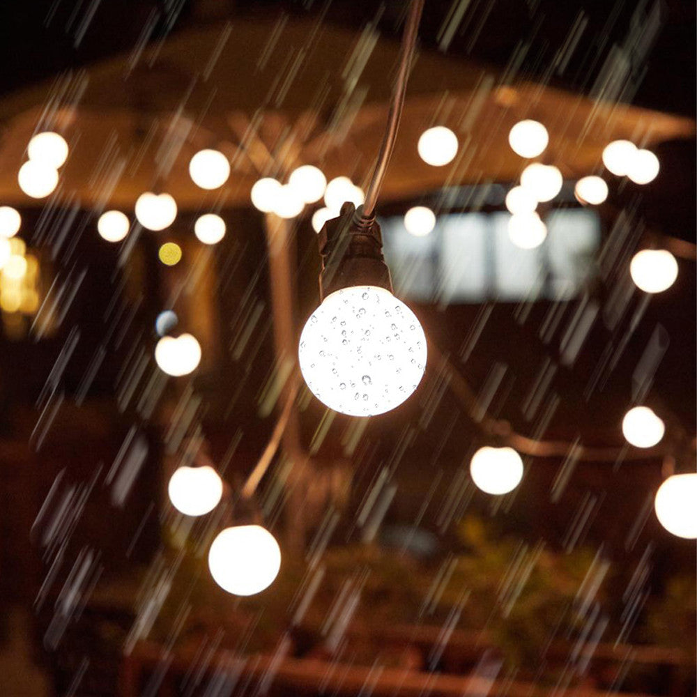 Вулична гірлянда Лампочки 10 шт, 5м, теплий білий + конектор / LED гірлянда водонепроникна