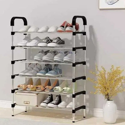 Полиця для взуття 6 ярусів 112x55x26см, YH9905 / Підставка для взуття / Полиця для взуття / Стелаж для взуття