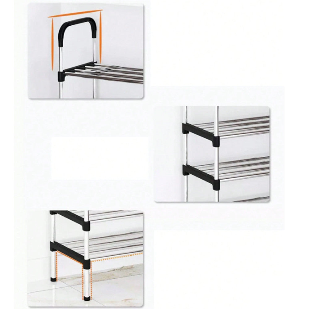 Полиця для взуття 6 ярусів 112x55x26см, YH9905 / Підставка для взуття / Полиця для взуття / Стелаж для взуття