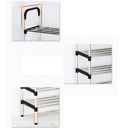 Полиця для взуття 6 ярусів 112x55x26см, YH9905 / Підставка для взуття / Полиця для взуття / Стелаж для взуття