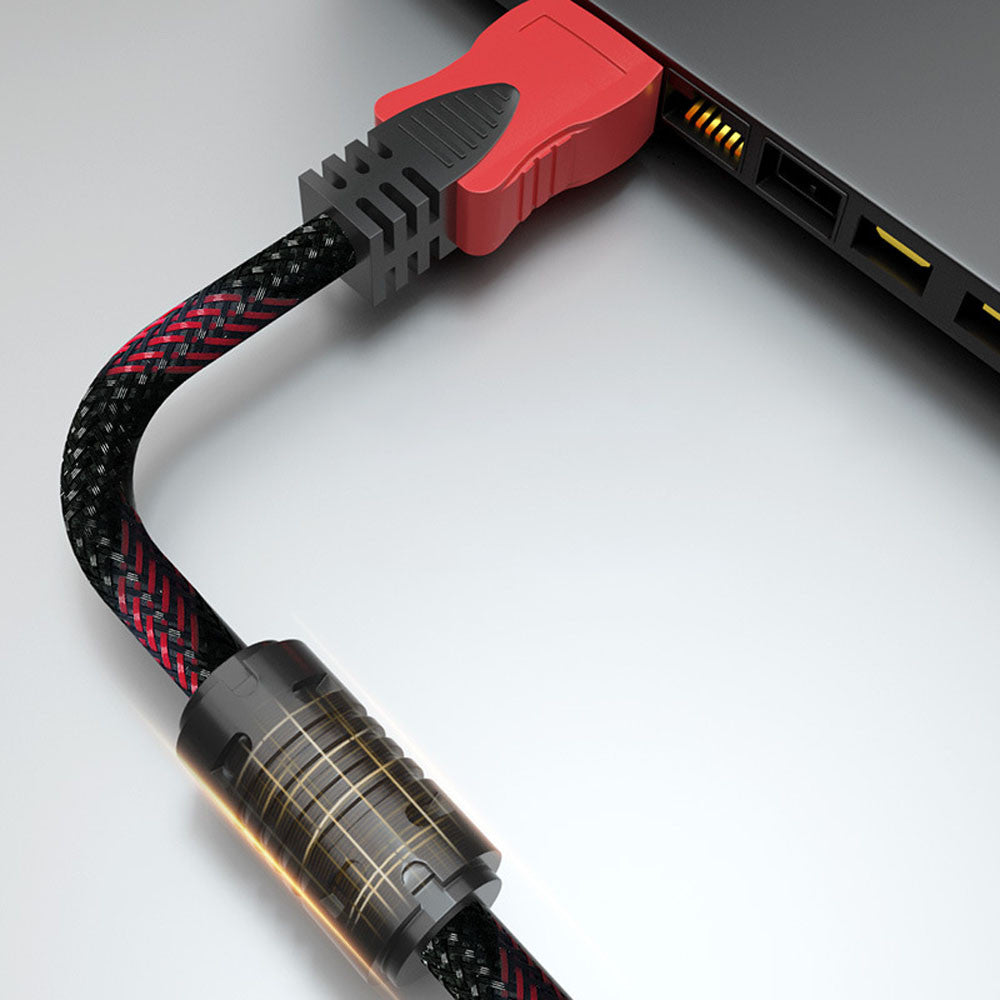 HDMI кабель 15м з посиленою оплеткою та феритовими фільтрами / Кабель мультимедійний / Шнур для відео