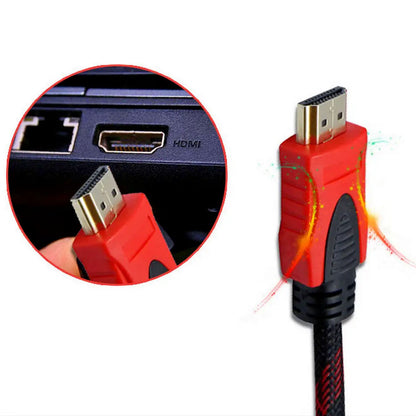 HDMI кабель 15м з посиленою оплеткою та феритовими фільтрами / Кабель мультимедійний / Шнур для відео