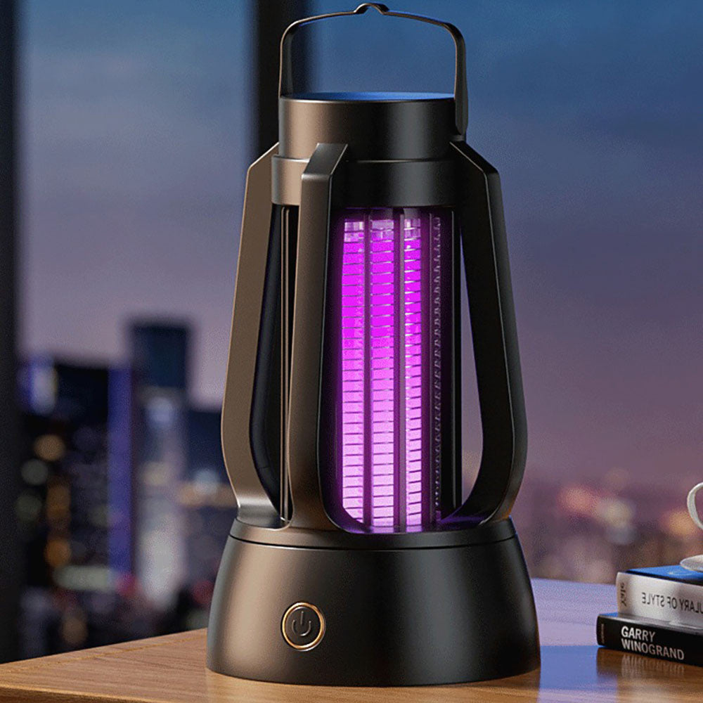 Електричний знищувач комах, 1200mAh, USB, / Акумуляторна лампа від комарів / Пастка для комарів