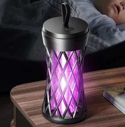 Електричний знищувач комах 1200mAh, від USB, Чорний / Акумуляторна лампа для комарів / Лампа від мух