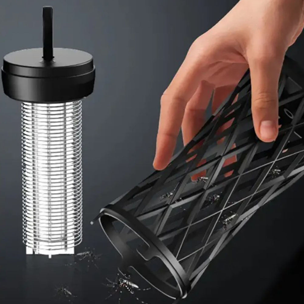 Електричний знищувач комах 1200mAh, від USB, Чорний / Акумуляторна лампа для комарів / Лампа від мух