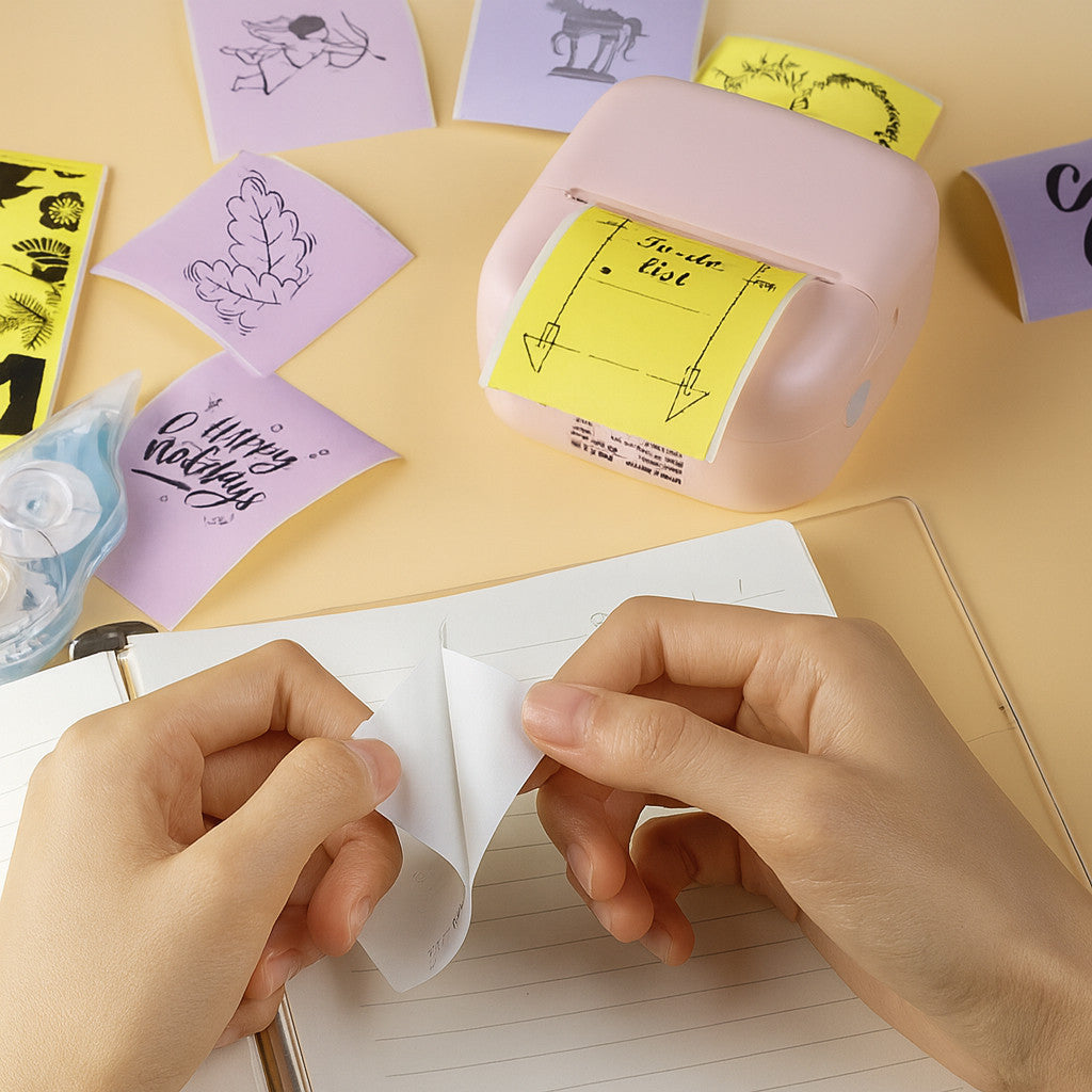 Самоклеючий термопапір для міні-принтера 57x25мм, 3 кольори / Набір кольорового паперу для термопринтера