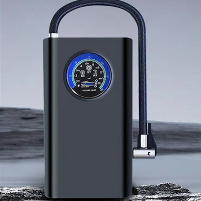 Автокомпресор із ліхтариком + 3 насадки, 35 л/хв, CQB002 / Автомобільний компресор для підкачування шин