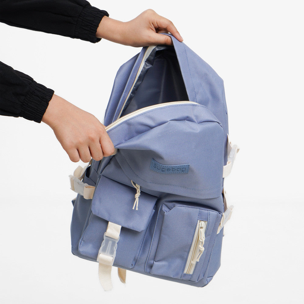 Шкільний рюкзак 40х29х12см +Сумка, шоппер, пенал, Блакитний / Комплект сумок / Рюкзак з сумками