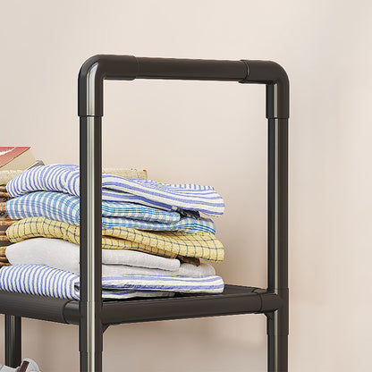 Полиця для взуття 6 ярусів, 115x79x21см, Чорний / Стелаж для взуття / Підставка для взуття / Полиця для підлоги