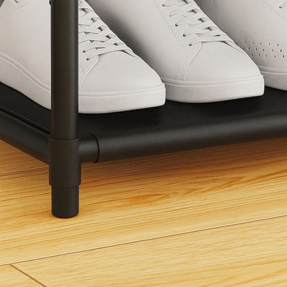 Полиця для взуття 6 ярусів, 115x79x21см, Чорний / Стелаж для взуття / Підставка для взуття / Полиця для підлоги