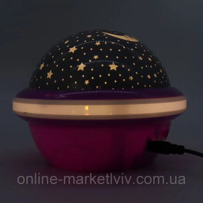 Світильник нічник Star Master, Рожевий / LED проектор зоряного неба
