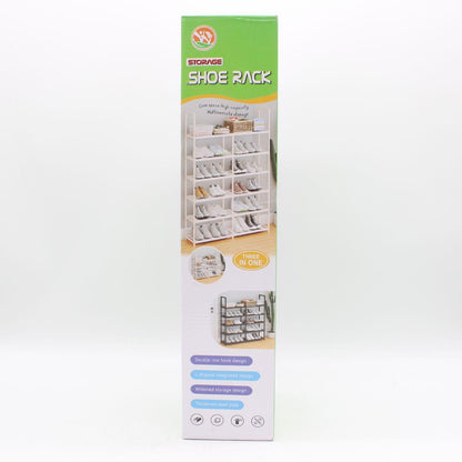 Полиця для взуття 6 ярусів, 115x79x21см, Чорний / Стелаж для взуття / Підставка для взуття / Полиця для підлоги